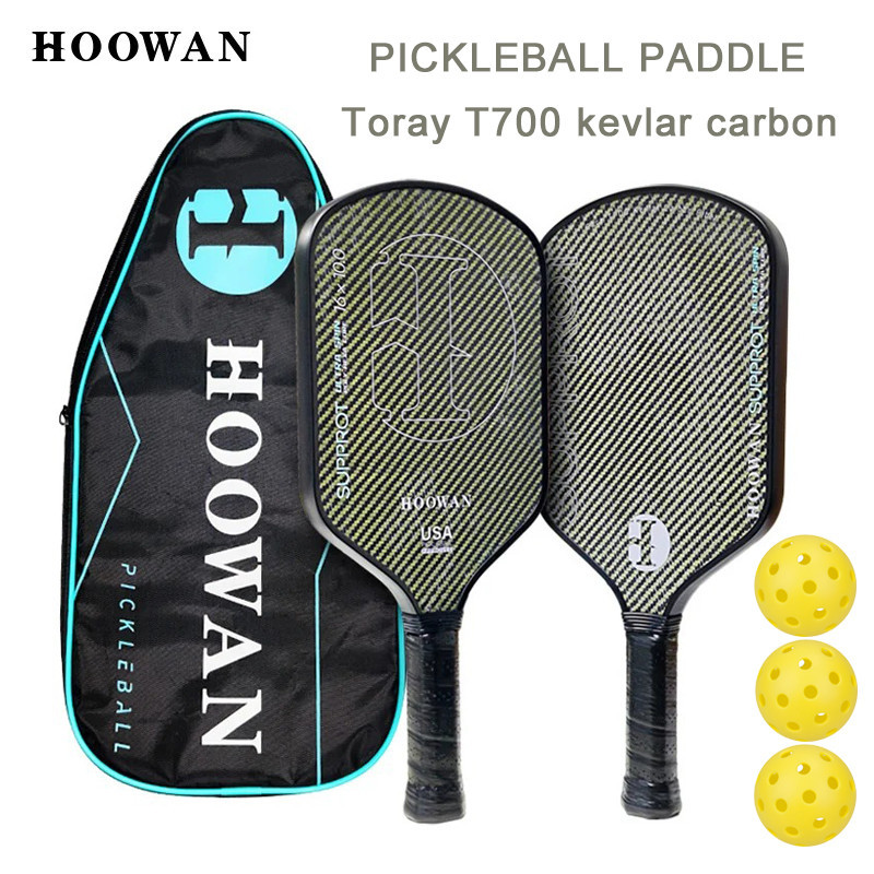 Hoowan SUPPROT Pickleball Paddle T700 คาร ์ บอน Kevlar Professional USA Pickleball ได ้ รับการอนุมัติ 16 มม. Pickle Ball Racket พร ้ อมกรณี