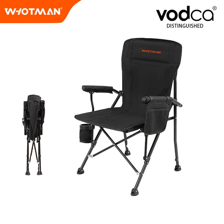 Vodca-WHOTMAN เก้าอี้แคมป์ปิ้ง แบบพกพา (ไม่มีช่องตาข่ายและไม่มีสกรีนด้านหลัง) พับเก็บได้  WH-Y8