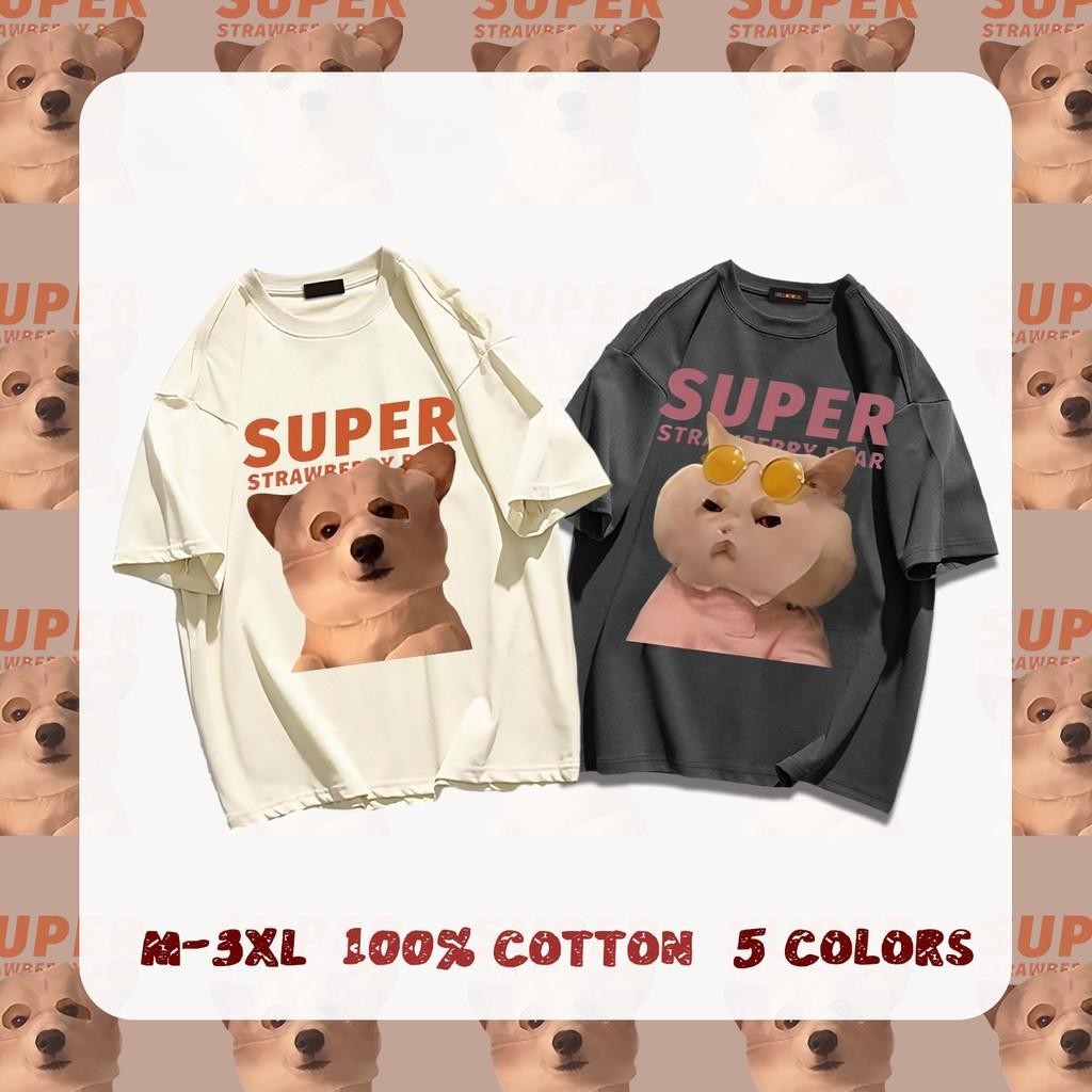 เกาหลี เสื้อแบบดารา เสื้อยืดแขนสั้น CMDXY0631 ผู้ชาย ผู้หญิง ลายทาง ตัวอักษร หลวม ลายสกรีน ฤดูร้อน ฤดูใบไม้ผลิ
