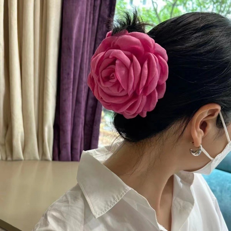 พร้อมส่ง กิ๊บติดผม รูปดอกกุหลาบ คาโร่ และฉลาม ขนาดใหญ่ บล็อกเกอร์ สาวฝรั่งเศส 9/10 ซม.