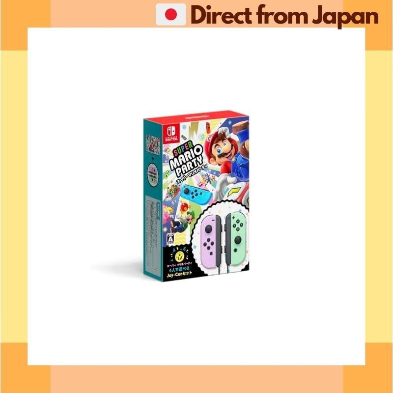 [ ส ่ งตรงจากญี ่ ปุ ่ น ] Super Mario Party 4 ผู ้ เล ่ น Joy-Con Set (Pastel Purple/Pastel Green ) -สวิตช ์
