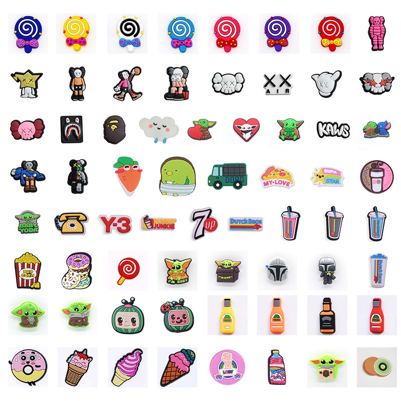 Jibbit ปุ ่ ม Pins Lollipop รองเท ้ าตกแต ่ ง Charms DIY Kwas รองเท ้ าอุปกรณ ์ เสริมสําหรับ Croc