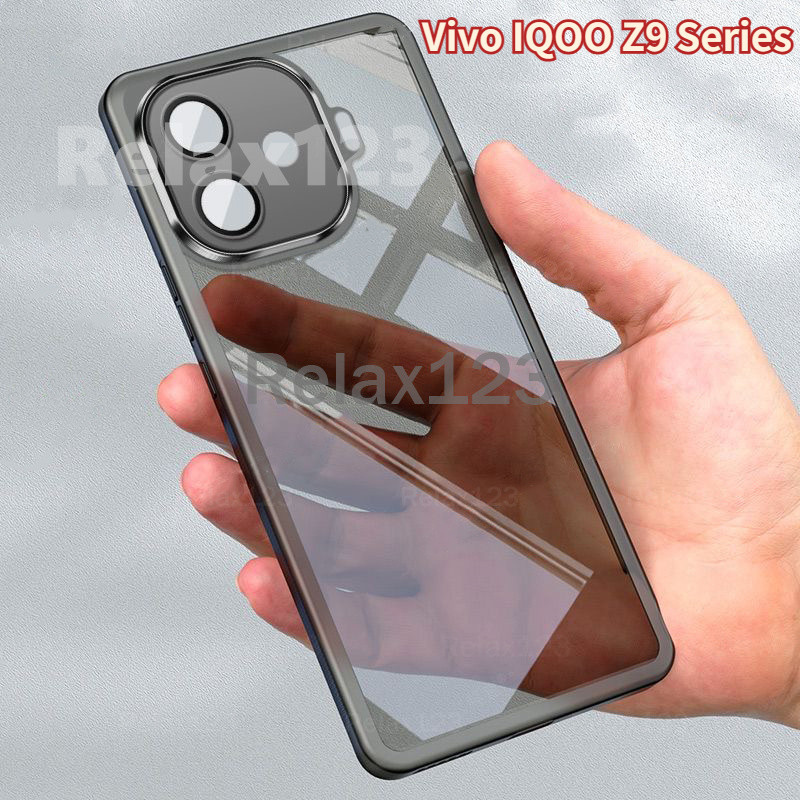 เคสโทรศัพท์สําหรับvivo IQOOZ9 5G IQOO Z9 5G VivoIQOOZ9 5G IQOOZ9X IQOO Z9X 5Gกรณี2024ปลอกSoft Clear Squareชุบซิลิโคนโปร่งใสปกหลัง
