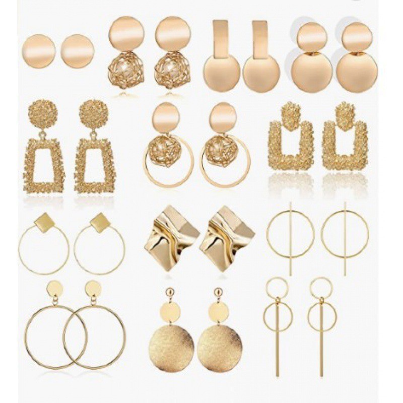 ผลิตภัณฑ์Clearanceต่างหูสาว Simple Braided Ball Pearl Stud ต่างหู Vintage โลหะเรขาคณิตต่างหูผู้หญิง