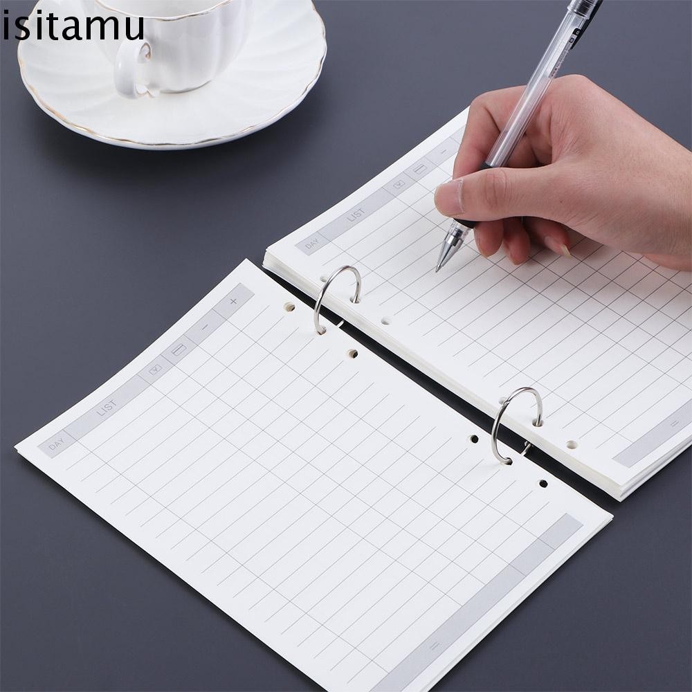 Isitaft กระดาษเติมนักเรียนรายสัปดาห์เกลียว Binder ที่จะทํารายการวางแผนรายวัน A5 A6 A7 45 แผ่น Binder ภายในหน้า