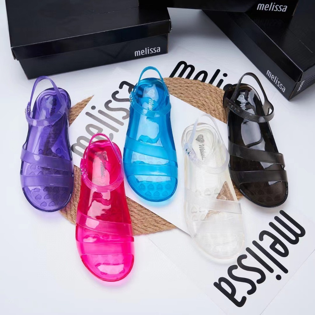 [ คุณภาพสูง ] Mmelissas Retro Women Sandals Jelly Shoes Beach