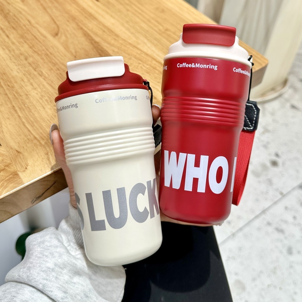 ถ ้ วยกาแฟ 316 สแตนเลสกระติกน ้ ําร ้ อนถ ้ วยน ้ ํารถกลางแจ ้ งแบบพกพา 480ml