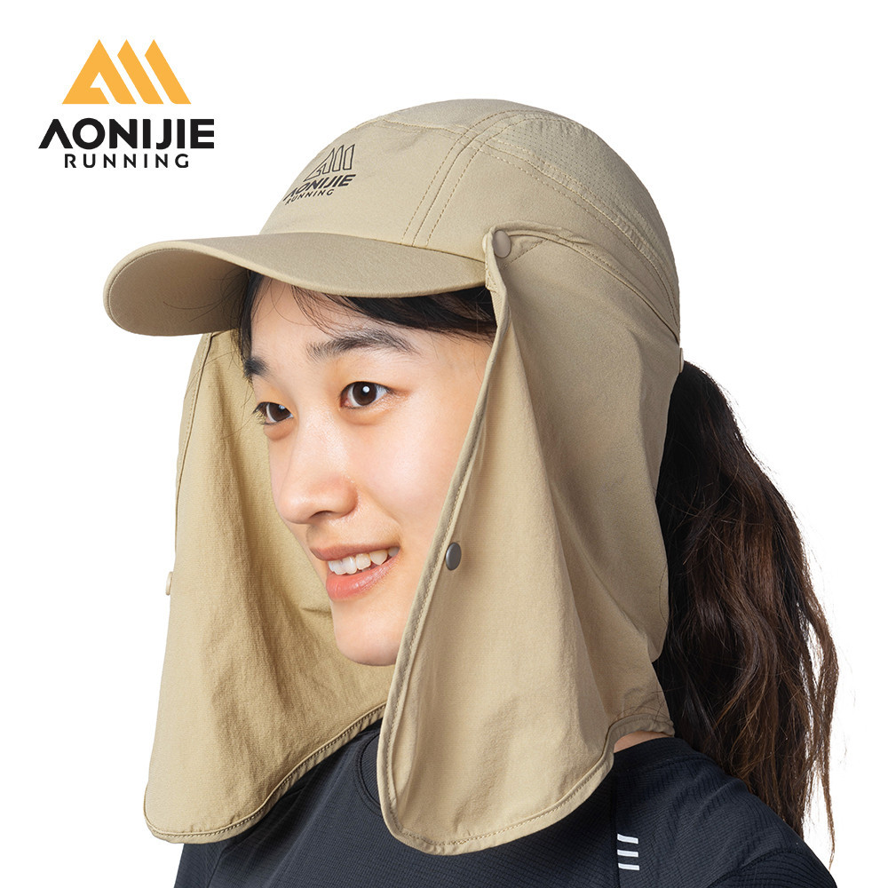 Aonijie E4626 หมวกตกปลา Unisex UV Sun Protection หมวกยาวที่ถอดออกได้ครีมกันแดดผ้าคลุมไหล่เหมาะสําหรับเดินป่ากลางแจ้ง / Desert Travel สินค้า