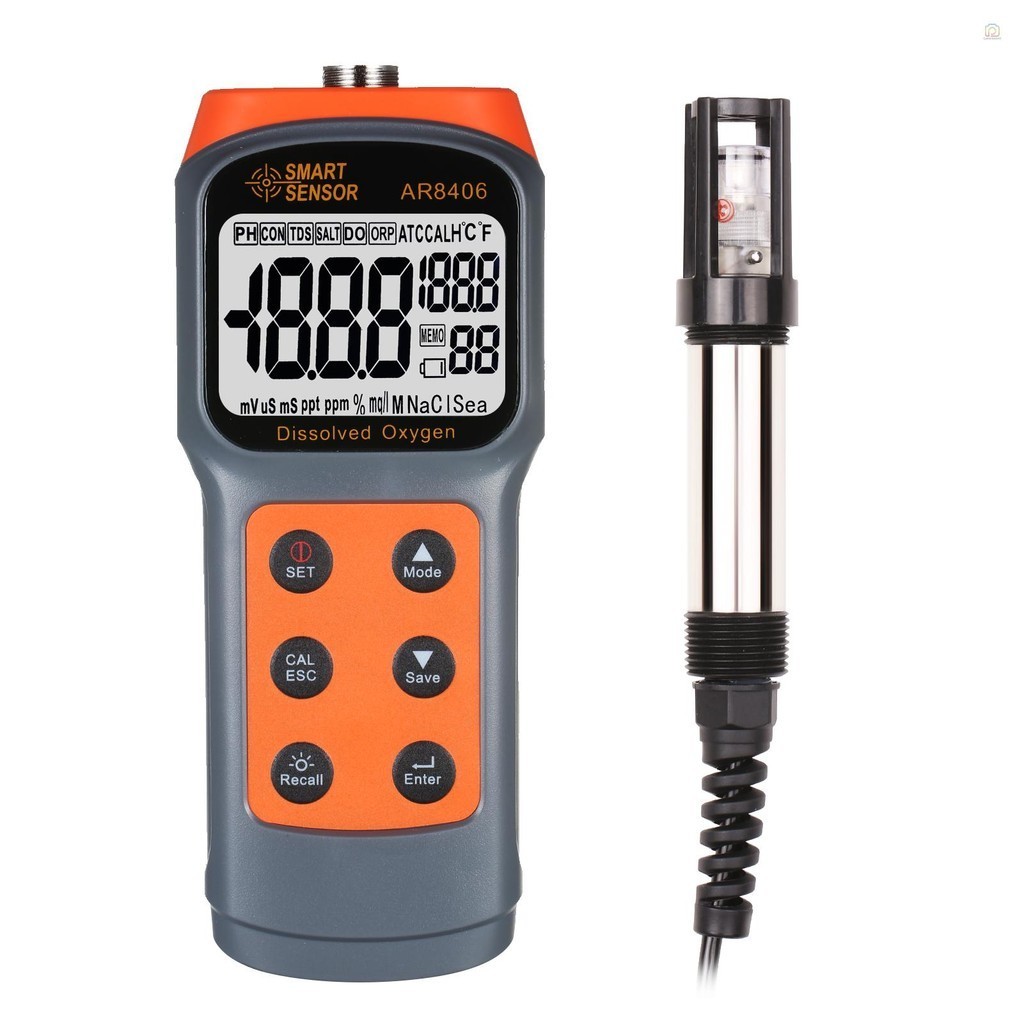 Smart SENSOR Digital Dissolved Oxygen Detector Dissolved Oxygen Meter แบบพกพา DO Tester เครื ่ องทดส