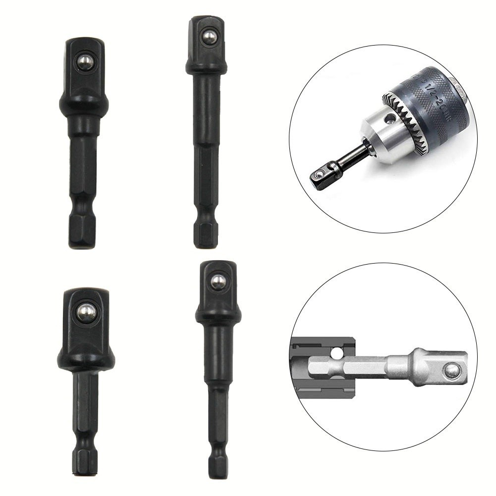 ⭐ Peat ⭐ Impact Socket Adapter 3/8 1/2In Nut Driver Sockets สําหรับไขควง Impact Driver