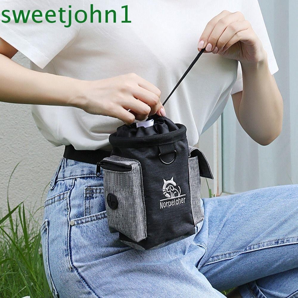 Sweetjohn Dog Treat Bag Oxford Multifunction Feeding Bag ภาชนะบรรจุอาหารถุงขยะลูกสุนัขสําหรับการฝึกอบรมสัตว ์ เลี ้ ยงอุปกรณ ์