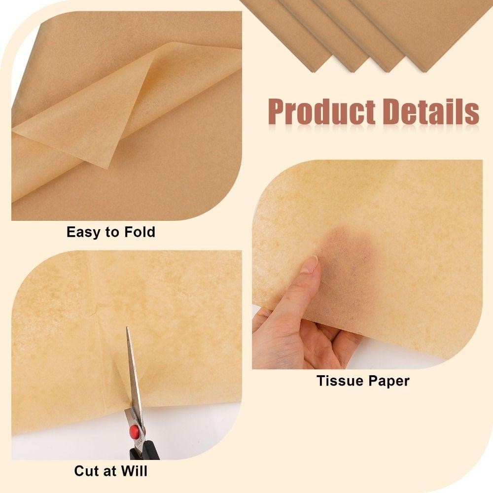 Epoch 100 ชิ้น Deli Wax Paper Sheet, Greaseproof Disposable Sanwich Wrappering Paper, Cookie Mats กระดาษห่ออาหารสีน้ําตาล - รูปที่ 4