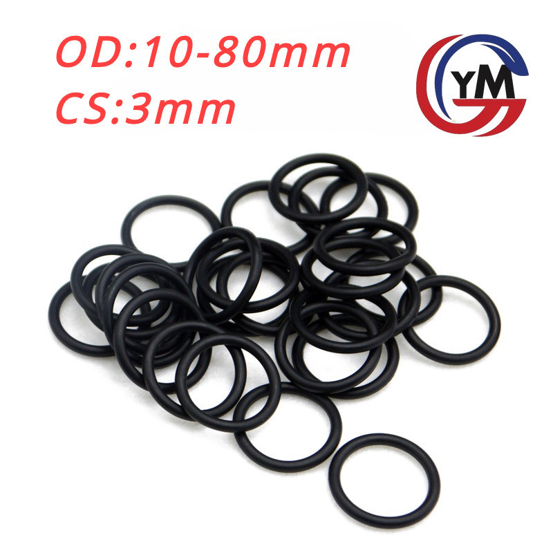[ Ymh1] โอริง ORing O-ring ยางโอริง NBR เลือกขนาดได้ (OD10-80 mm . * CS3mm)