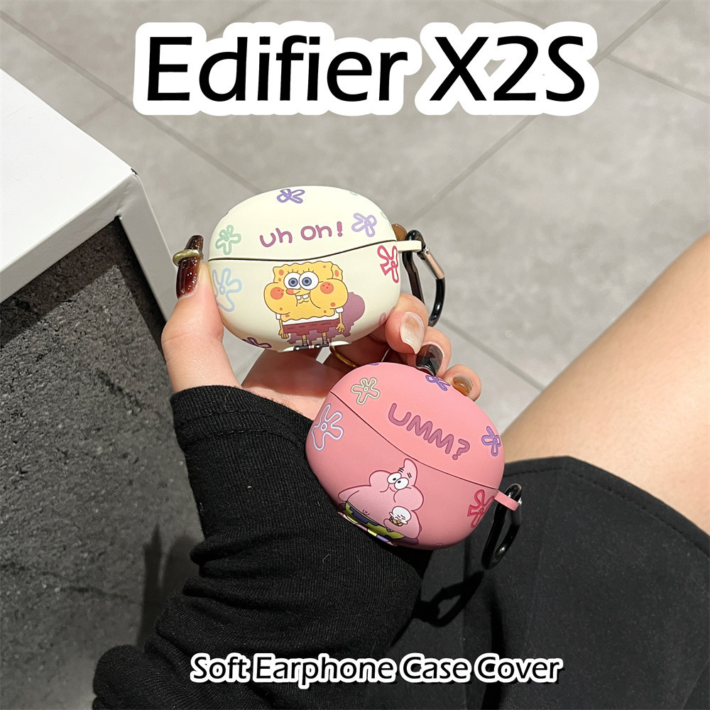 【 บูติกดั ้ งเดิม 】 สําหรับเคส Edifier X2S สไตล ์ ฤดูร ้ อนการ ์ ตูน TPU เคสหูฟังซิลิโคนอ ่ อนนุ ่ มปลอก