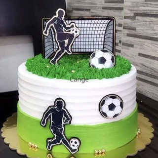 ฟุตบอลเค้กตกแต่งเบเกอรี่ปลั๊กอินเค้กวันเกิดโต๊ะขนมพรรคตกแต่ง…