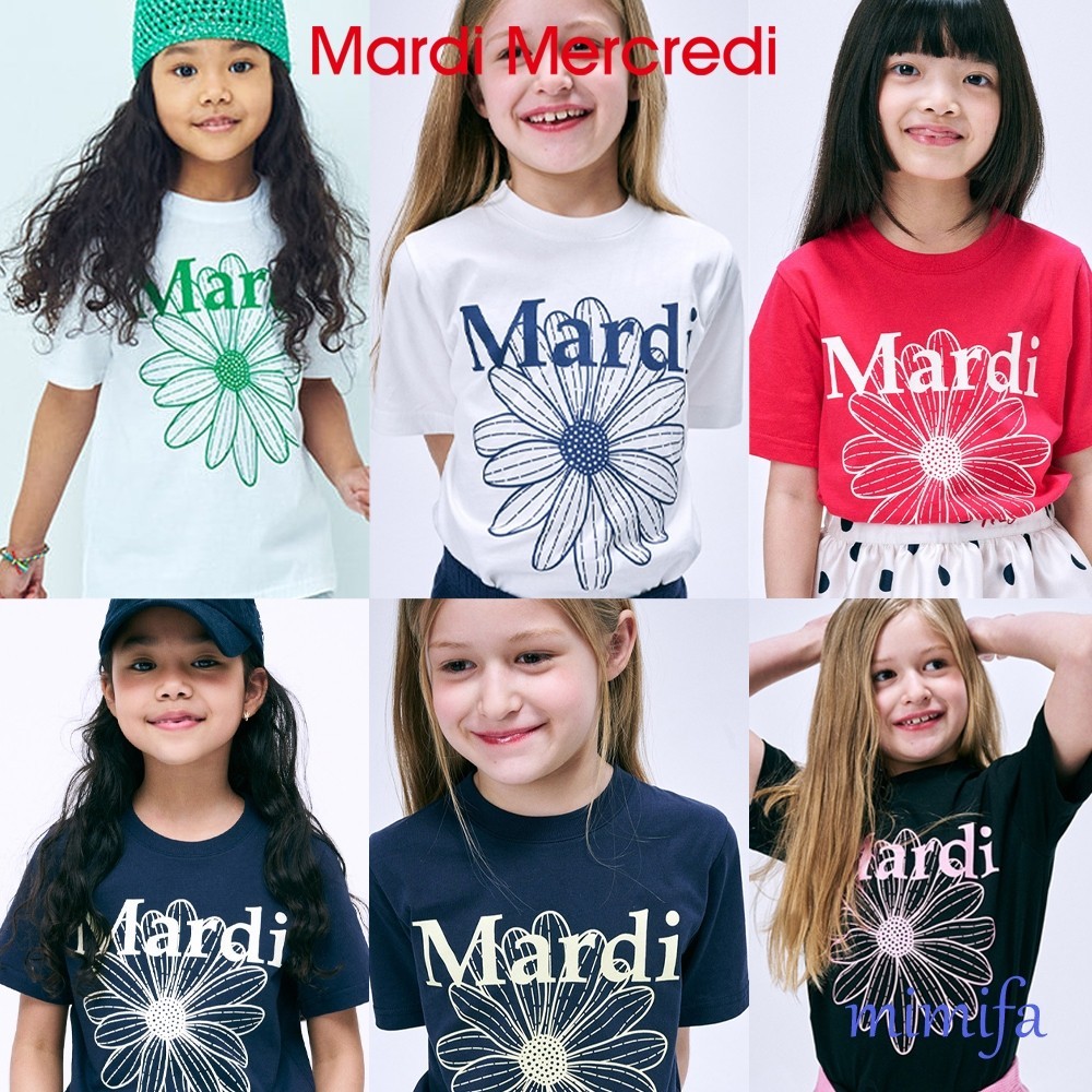 T-Shirtเสื ้ อยืดเด ็ ก MARDI MERCREDI FLOWERMARDI S-5XL