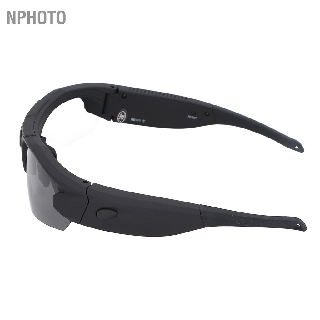 Nphoto แว่นตากันแดดกล้อง 1920x1080 Micro USB 600mAh รอบกรอบไม่ลื่นกล้องวิดีโอแว่นตาสำหรับเดินทางกลางแจ้ง