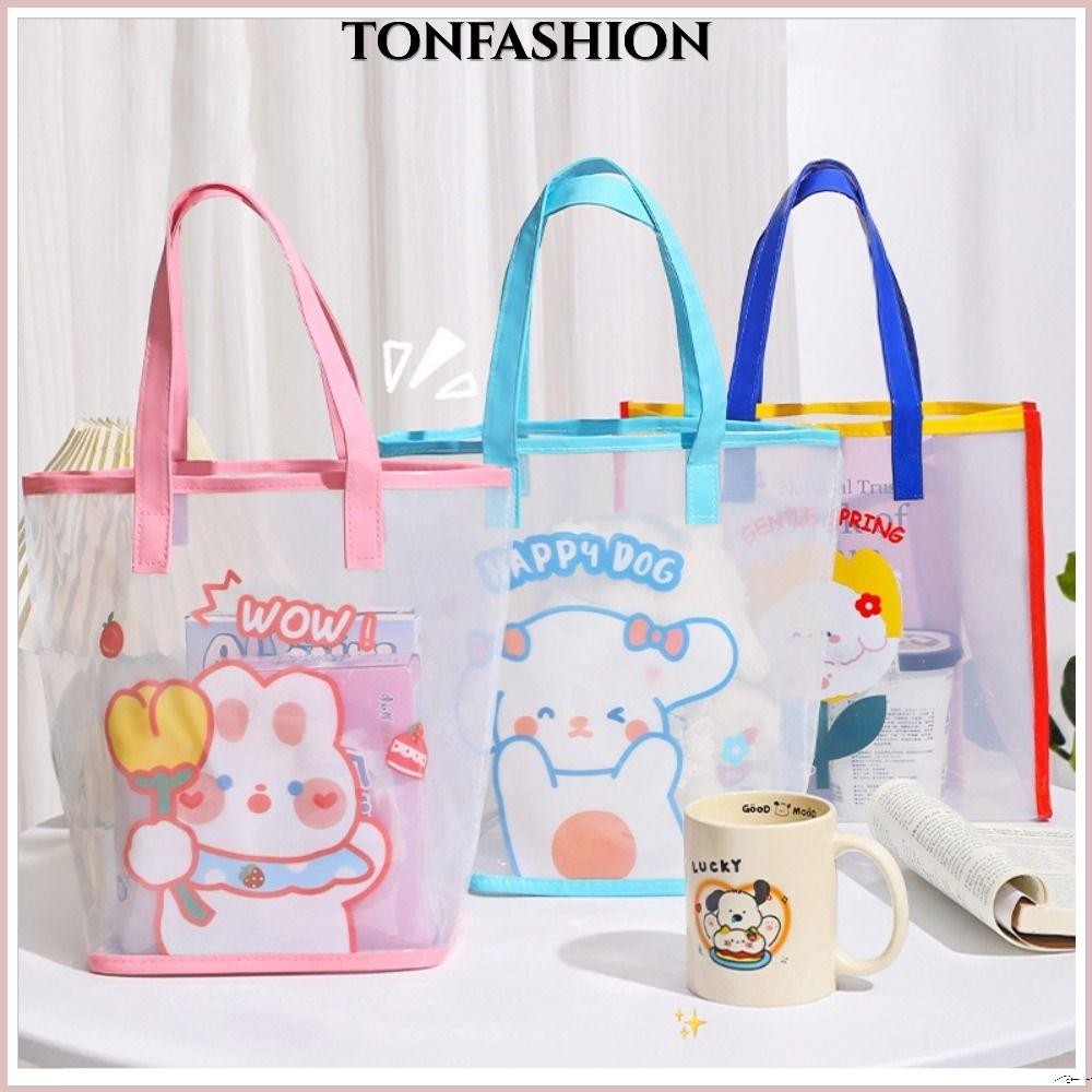 กระเป๋าถือ TRUMPET,กระเป๋าช้อปปิ้ง PVC Totes กันน้ํา,กระเป๋าสะพายข้างความจุขนาดใหญ่ Organiser