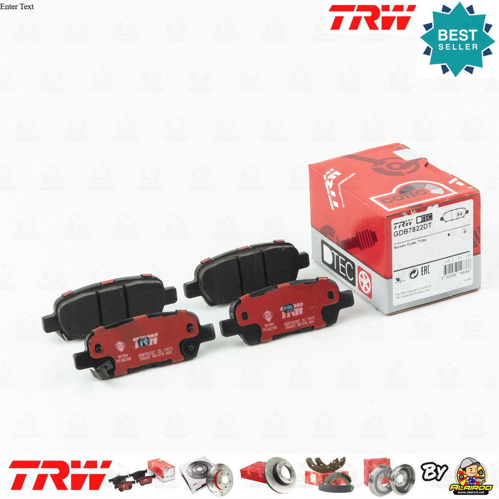 TRW ตัว TOP DTEC ผ้าดิสเบรคหลัง ผ้าเบรคหลัง Nissan JUKE F15 ปี 2012-Now GDB 7822 DT