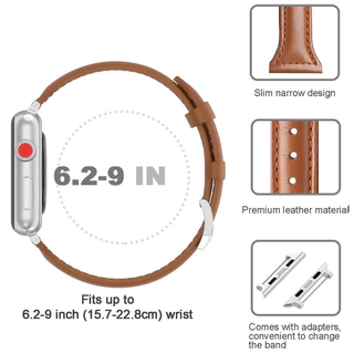 Nistart หนังระบายอากาศ smart Watch สําหรับ Apple Watch 49/44/40/42 มม.41 มม.45 มม.38 มม.,ใหม่ slim หนังผู้หญิงสร้อยข้อมือเหมาะสําหรับ iWatch Ultra2 ultra 9 8 7 6 5 SE 4 3 2 1