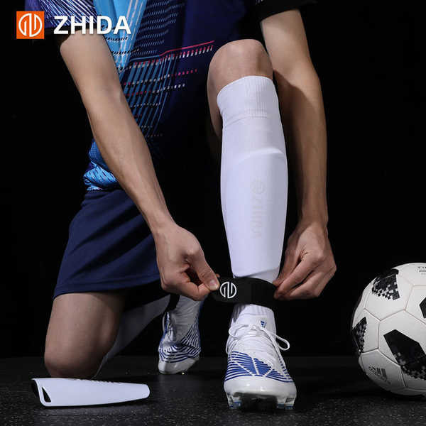 สนับแข้งฟุตบอล สนับแข้ง ZHIDA Professional Shin Guards Strap อุปกรณ์ฟุตบอลสําหรับผู้ใหญ่และเด็ก, อุปกรณ์ป้องกัน, สนับแข้ง, ใส่สายรัดจาน