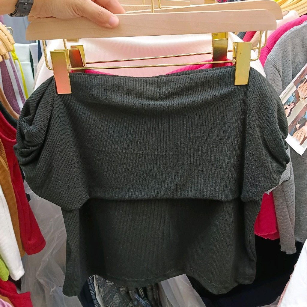 HPS เสื้อปาดไหล่ ผ้าร่องนิ่ม อก 42-50" นิ้ว