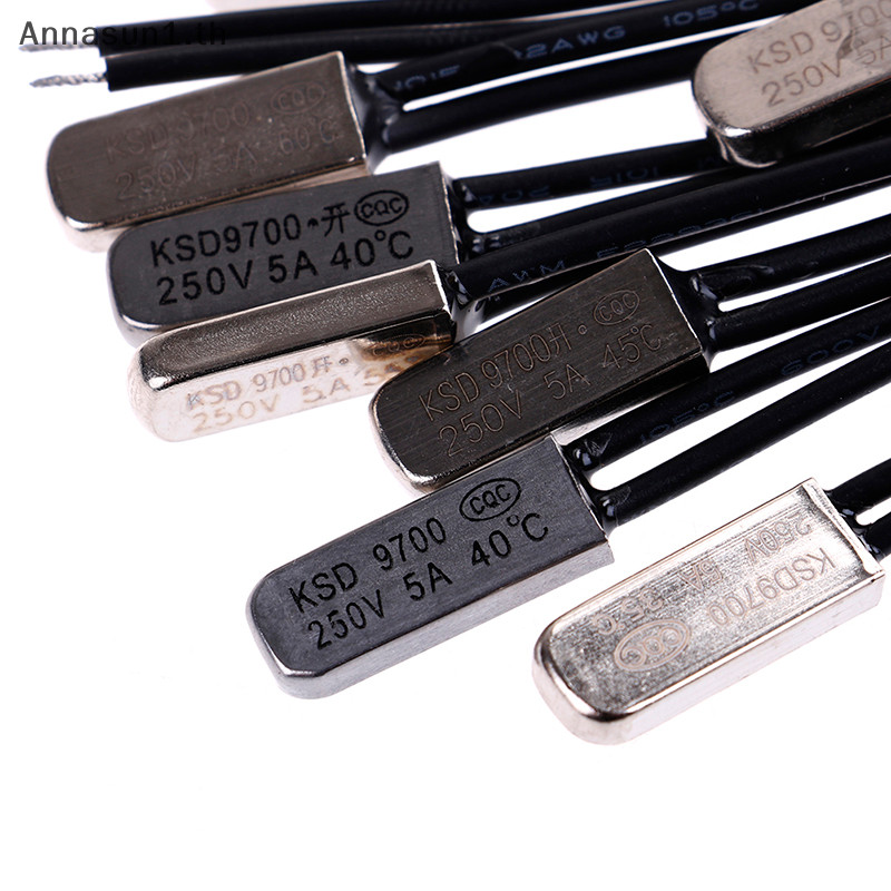 Annasun 1 ชิ้น KSD9700 ตัวป้องกันเทอร์โมสตัทอุณหภูมิ ปกติปิด & เปิด TH
