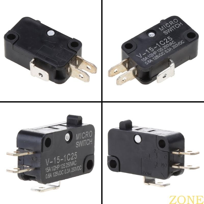 Zong KW7-0C AC125V 250V 15A DIY Micro Limit Switch SPDT Snap Action Momentary Switch เตาอบไมโครเวฟประตู Interlock Switc
