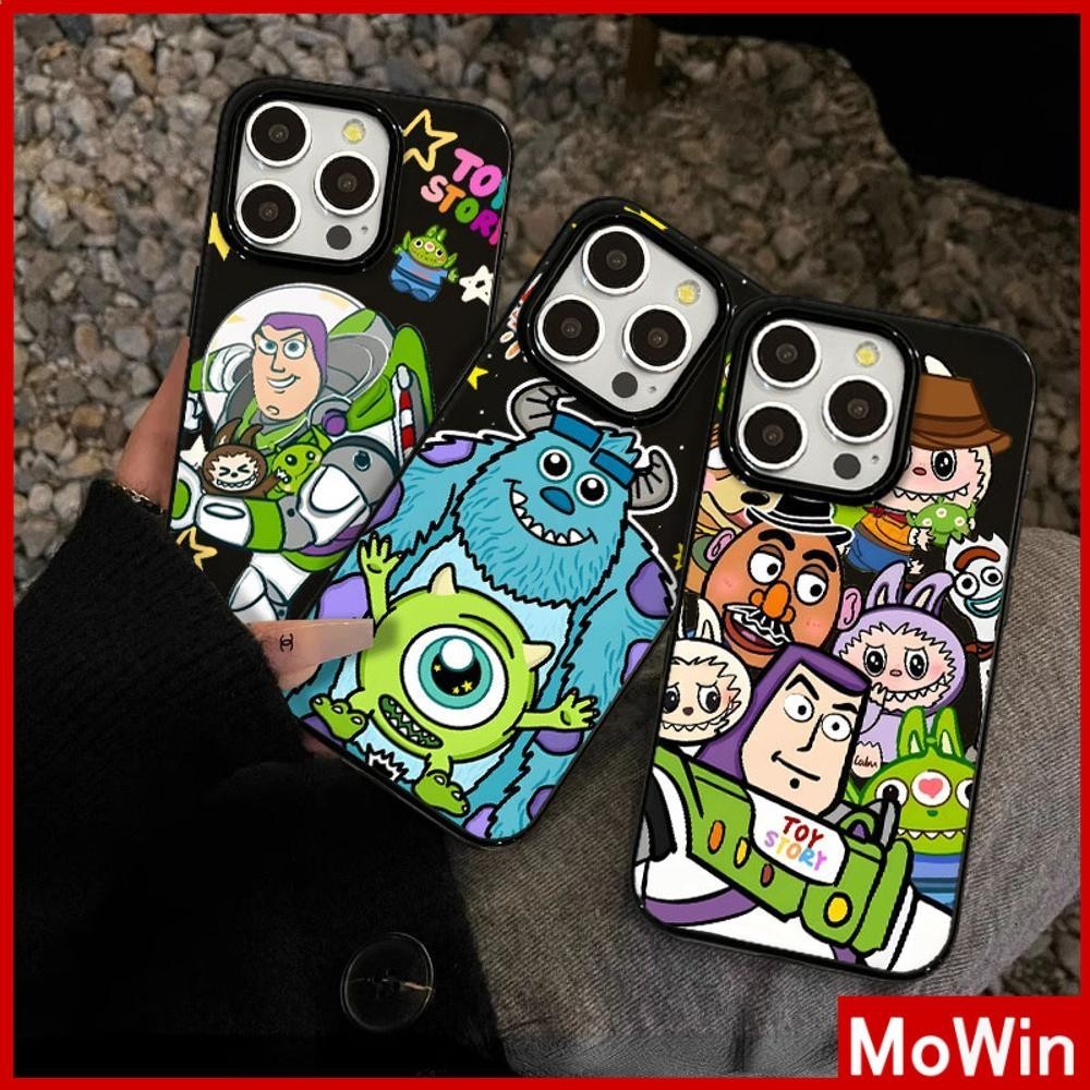 Mowin - สำหรับ iPhone 15 Pro Max เคส ไอโฟน สีดำมัน TPU ซอฟท์เคส กันกระแทกกล้องป้องกัน ฮีโร่เมชาสีเขียว เข้ากันได้กับ iPhone 14 13 12 Pro Max 11 XR XS Max 7 8 Plus