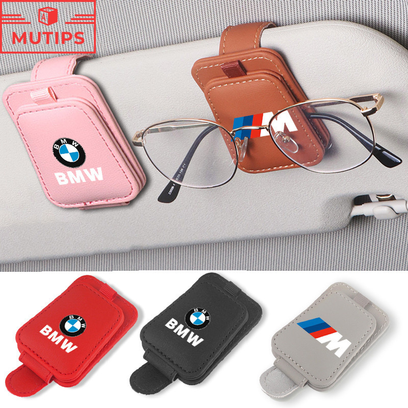 Bmw รถ PU หนังผู้ถือ Sun Visor แว่นตาคลิปสําหรับ BMW M E46 E36 F10 F30 E90 X3 F25 X5 E53 IX3 Z4 IX X6