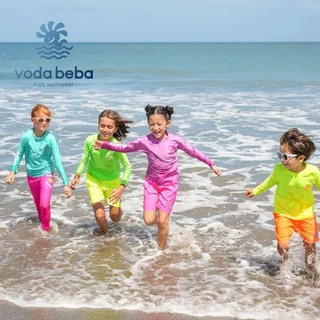 VODA BEBA กางเกงว่ายน้ำ กางเกงออกกำลังกายเด็กน่ารัก กางเกงชายหาด เด็ก ขาสั้น สีพื้น