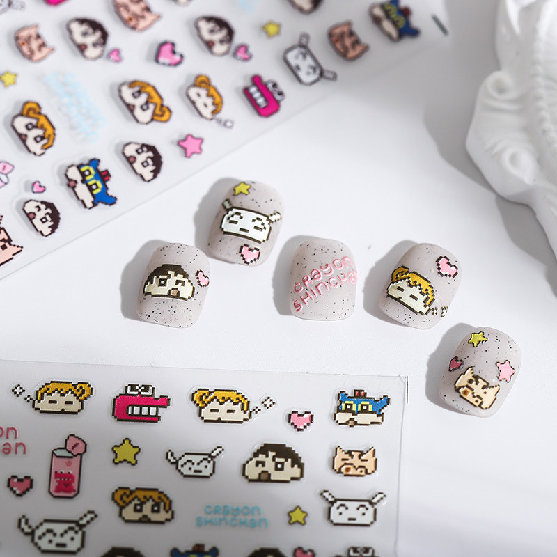 แพทช์เล็บสุนัข Pacha น่ารักการ์ตูน Crayon Shin-chan สติ๊กเกอร์แต่งเล็บแฟชั่นอุปกรณ์เสริมสาวซัพพลาย