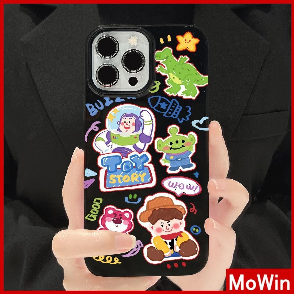 Mowin - เข้ากันได้สำหรับ 15 เคสไอโฟน11 เคส iphone 11 สำหรับ 14 Pro Max เคส iPhone สีดำเงา TPU เคสอ่อ