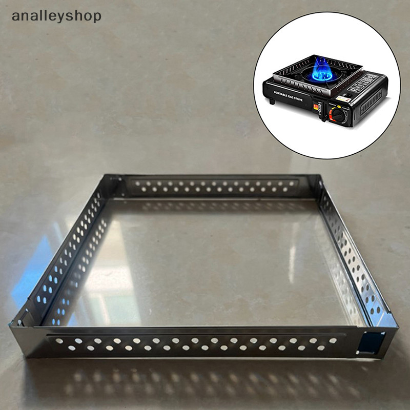 [Analleyshop ] เตาแก ๊ สแหวนกันลมที ่ ถอดออกได ้ Windbreak Stand อุปกรณ ์ ทําอาหารแบบพกพาชั ้ นวางกระจกสําหรับปิกนิกกลางแจ ้ ง [th ]