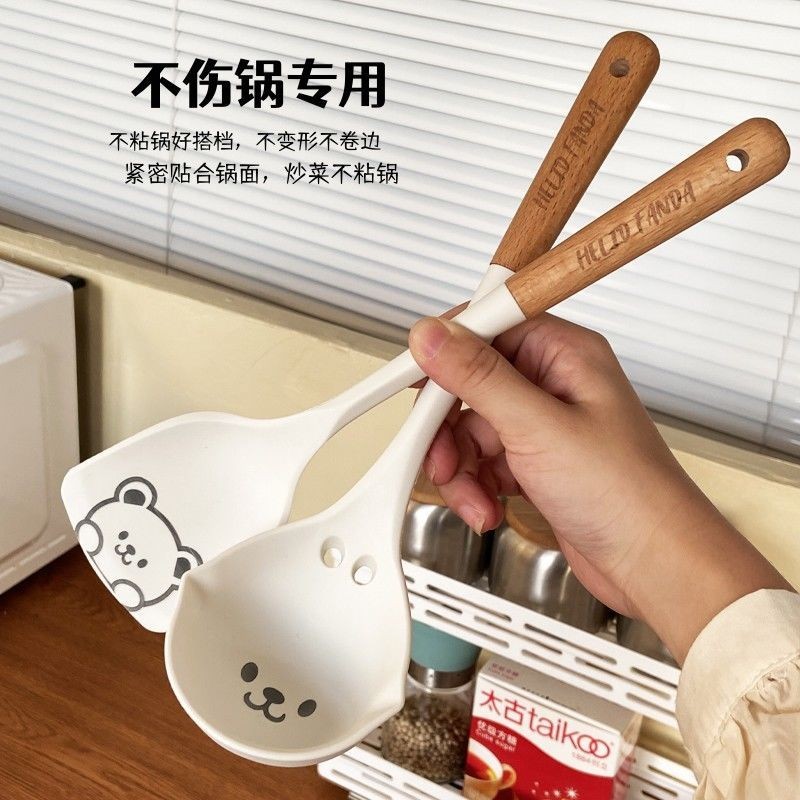 [Hot Sale]Small Spatula Mini Silicone Shovel Small Size Soup Spoon Baby Baby Solid Food Tools Small Shovel High Temperature Resistant Kitchenware Suit6.6