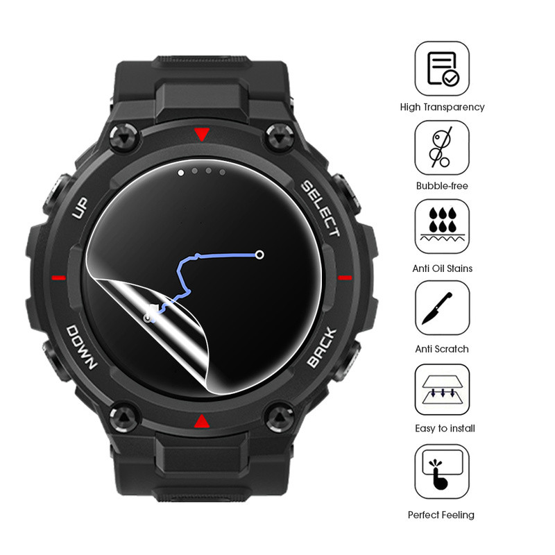 ฟิล์มกันรอยไฮโดรเจลใสกันรอยนิ้วมือ สําหรับ Amazfit T-Rex / T-Rex2 / T-Rex Pro / T-Rex Ultra (2 Pro U