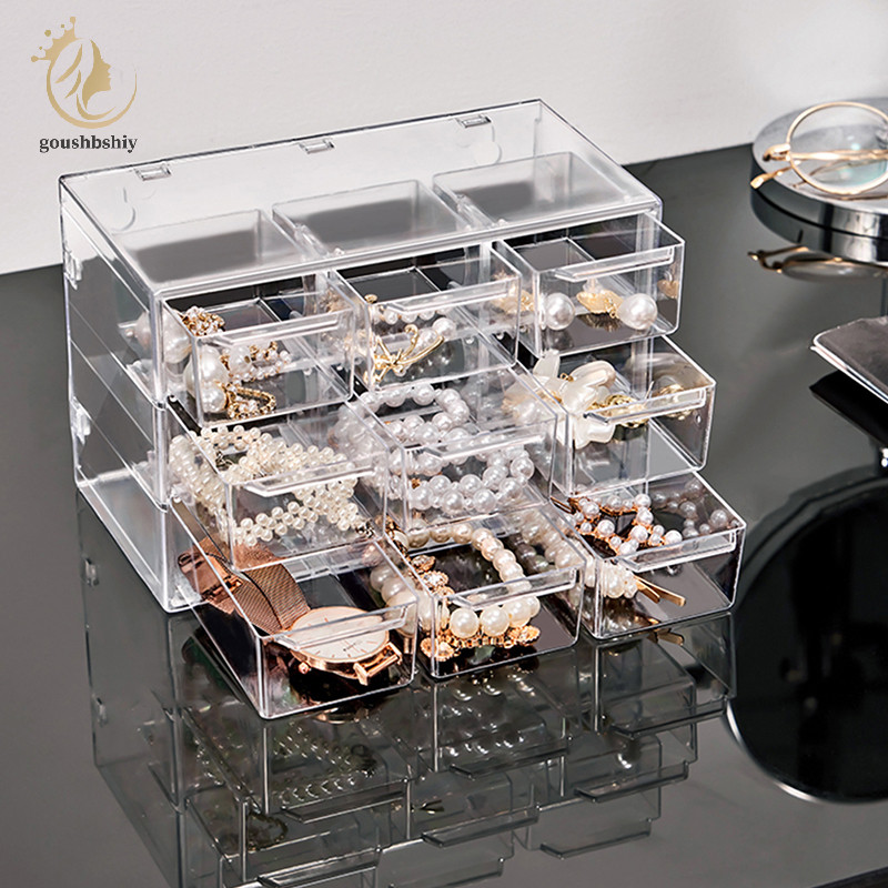 [goushbshiy] Desktop Drawer Organizer Drawer Plastic Desk Craft Storage Box TH