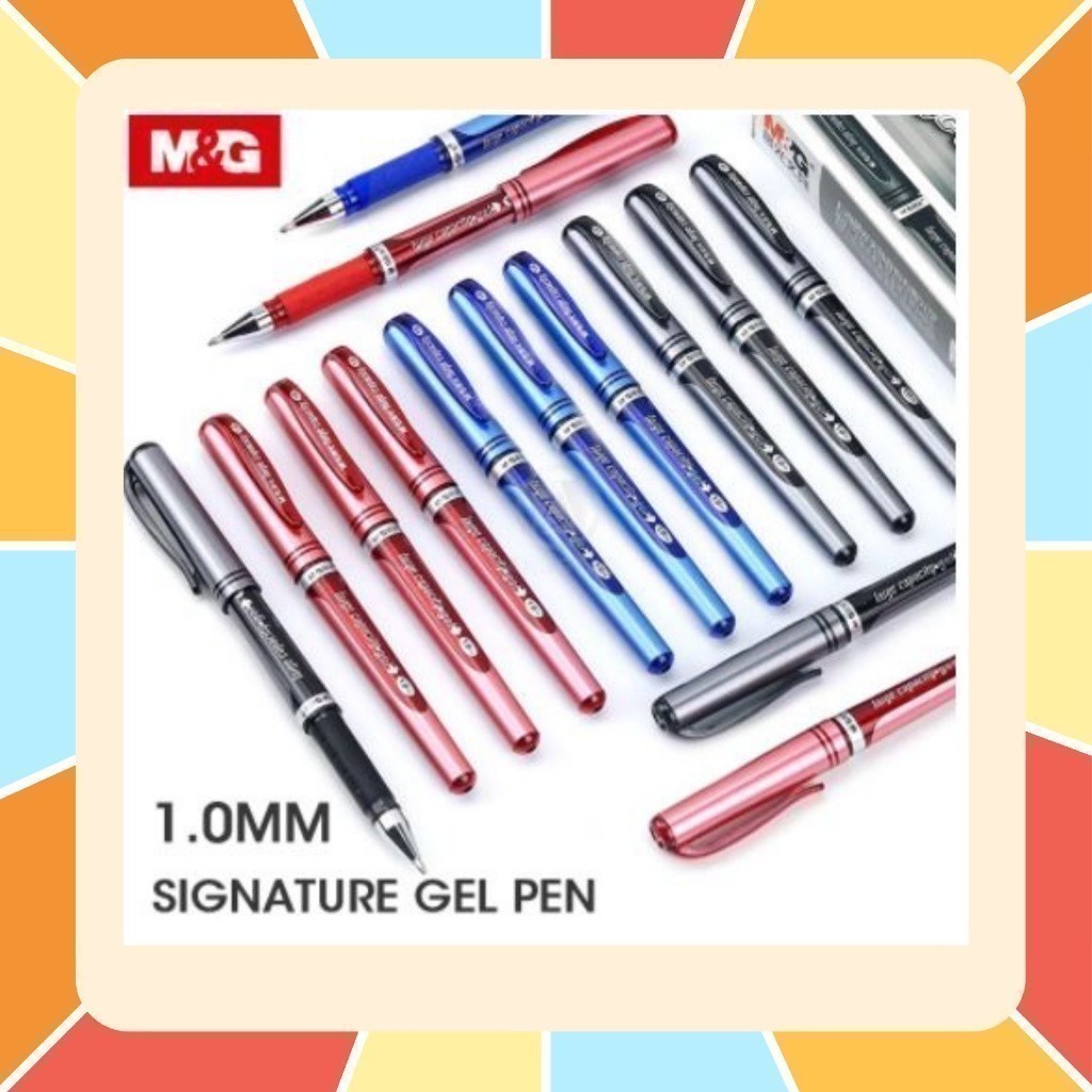 ซื้อ (ถูกสุดใน Shopee) ปากกาเจลแบบปอก 1.0 mm. รุ่น Large Capacity จาก M&G และไส้ปากกา Refill