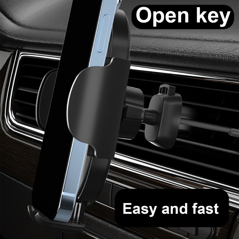 WU อัพเกรด Car Vent โทรศัพท์ Mount Gravity Air Vent คลิปล็อคอัตโนมัติโทรศัพท์สําหรับผู้ถือโทรศัพท์ใน