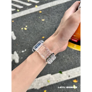 Clear Band + เคสสําหรับ Huawei Watch Fit 5 Fit 4 Smartwatch Band สร้อยข้อมือโปร่งใสแบบบูรณาการสายรัด Huawei Fit3 อุปกรณ์เสริม