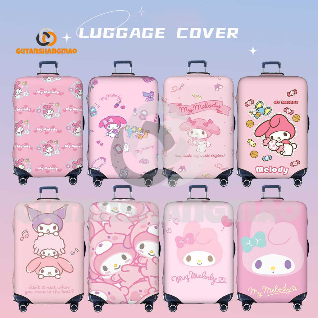 ผ้าคลุมกระเป๋าเดินทาง Sanrio My Melody ซักได้ ป้องกันกระเป๋าเดินทางเป็นรอย เหมาะสำหรับขนาด 18-32 นิ้ว