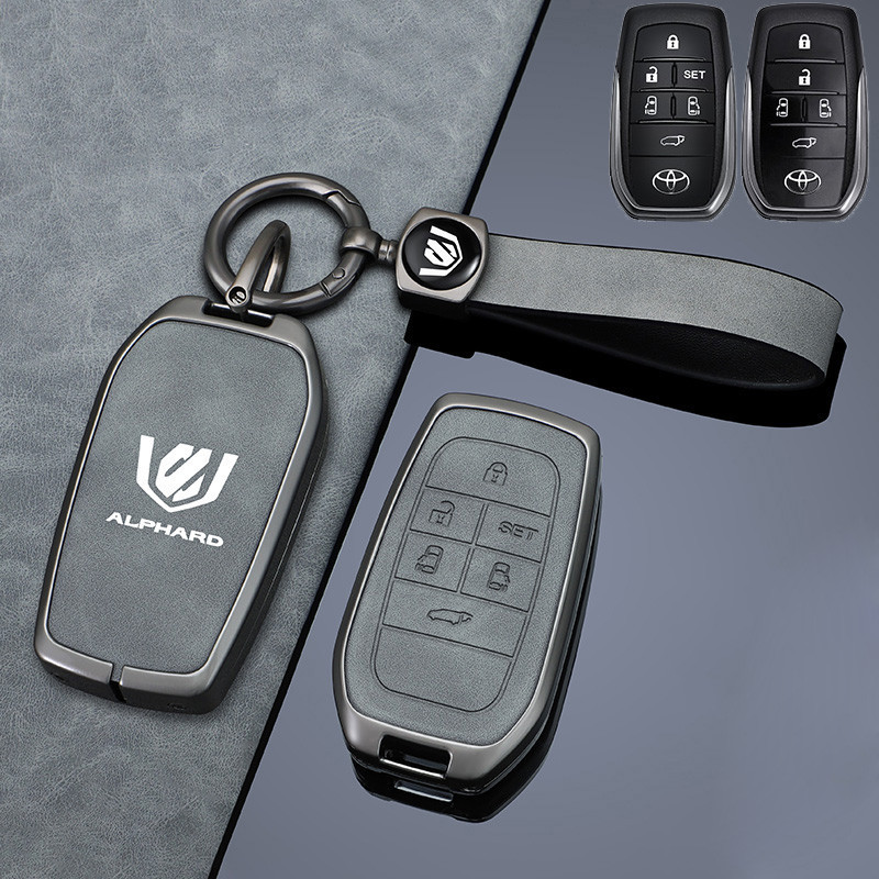 Toyota All Alphard Vellette Majesty 2024 ฝาครอบกุญแจรีโมท Zinc alloy Hard Case ฝาครอบกุญแจหนังอุปกรณ์เสริมกุญแจรถ