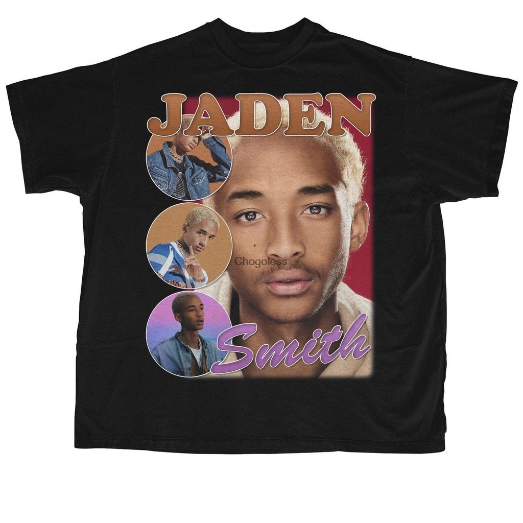 เสื้อBootleg Rap Tee ของJaden Smith แขนสั้น สีดำ สไตล์วินเทจ สำหรับทุกเพศ