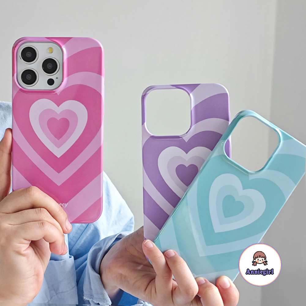 แฟชั่นไล่ระดับรูปหัวใจ เคสโทรศัพท์สําหรับIPhone 11 15 14 Pro Max 12 13promax 8 7 Plus ทนต่อรอยขีดข่วน แข็งแรงโทรศัพท์ปกหลัง