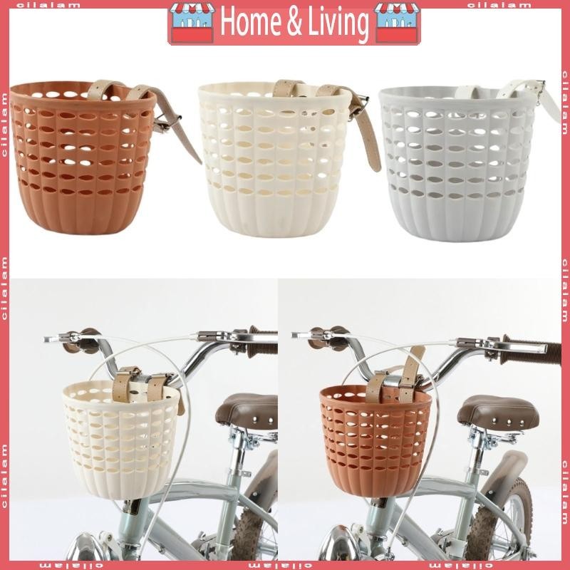 Ci Bikes ตะกร้าเก็บของสําหรับมือจับพร้อมสายรัดจักรยานพลาสติกตะกร้าด้านหน้า