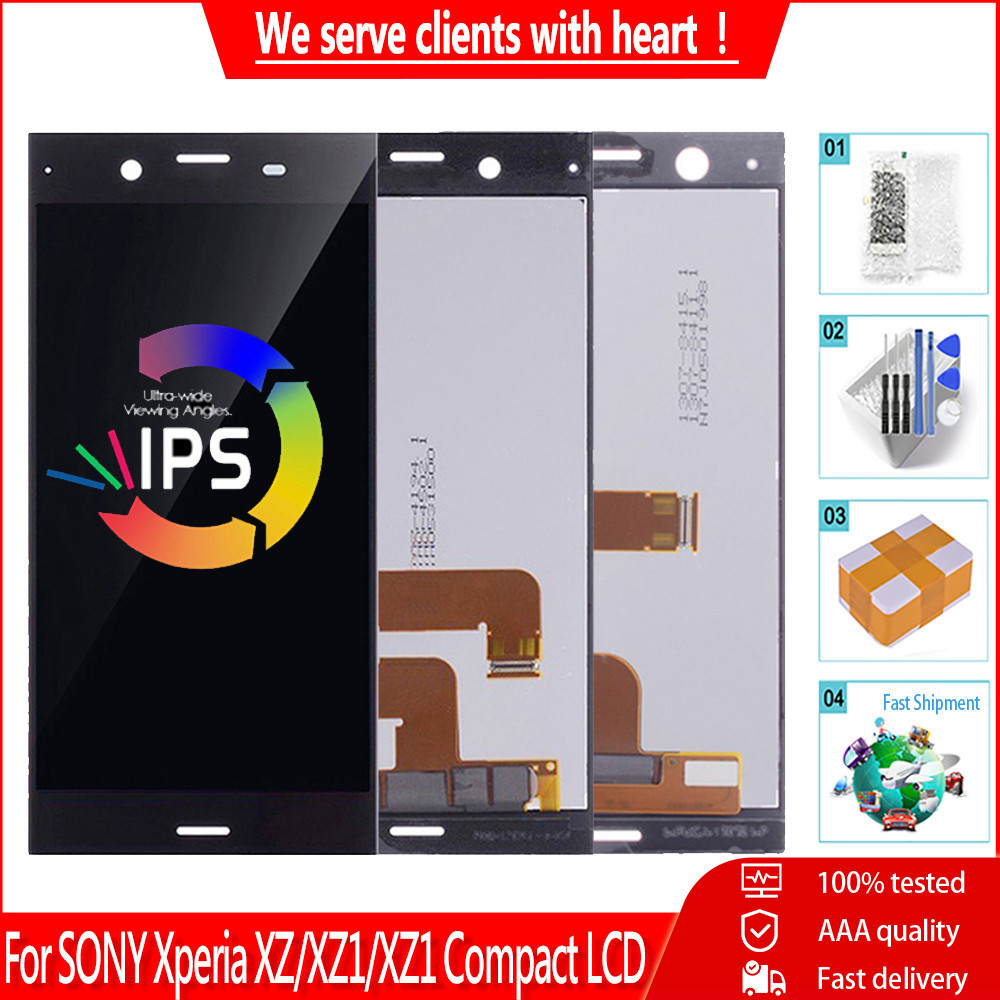 Original สําหรับ SONY Xperia XZ XZ1 ขนาดกะทัดรัดจอแสดงผล LCD Touch Screen Digitizer Assembly สําหรับ