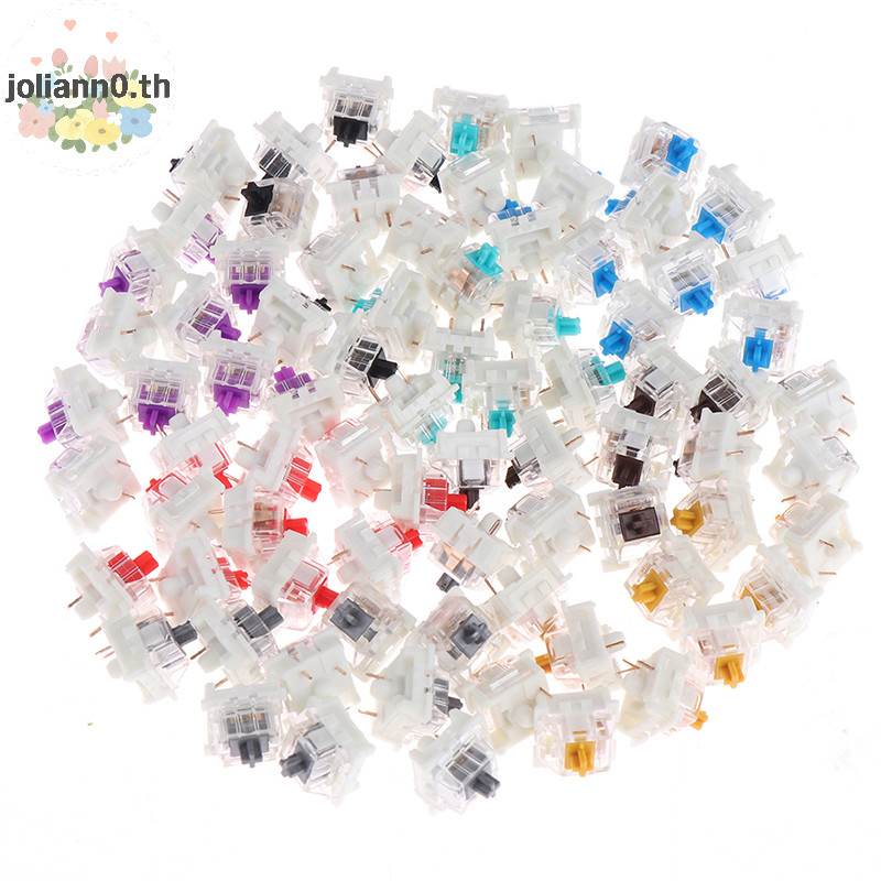 Joliann0 10 ชิ้น/ล็อต outemu mx สวิทช์ 3 พินคีย์บอร์ดสีดําสีฟ้าสีน้ําตาลสวิทช์ th