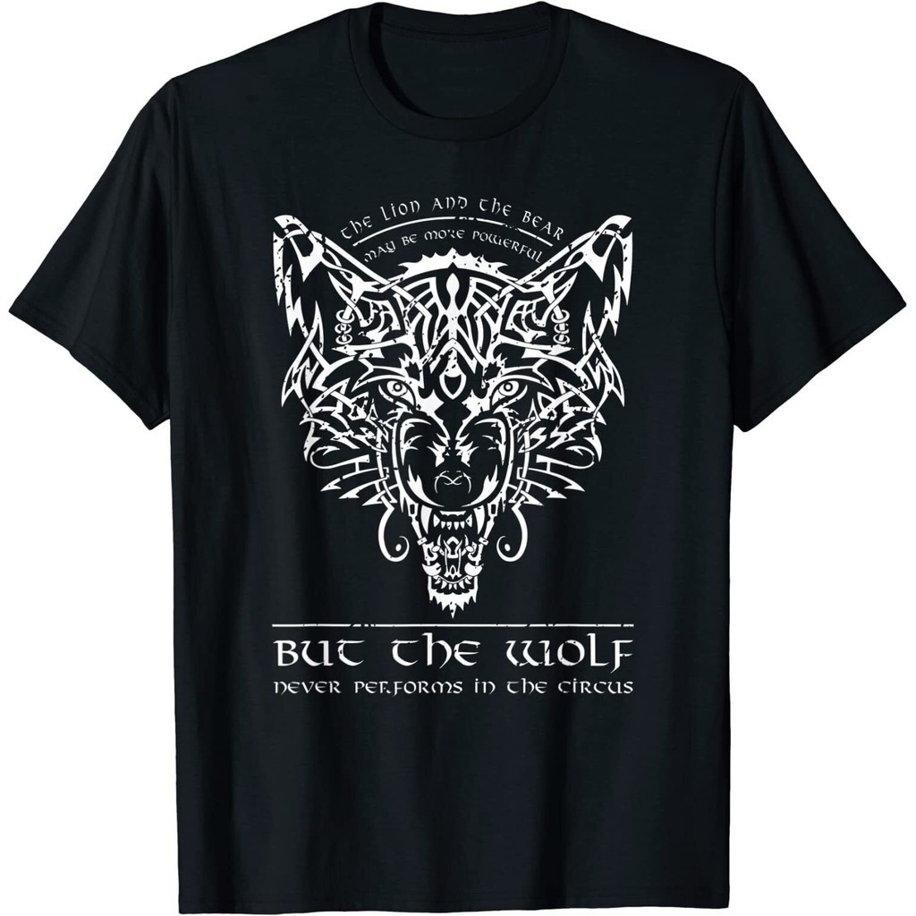 ใหม่ Celtic Wolf Viking Wisdom Quotes ของขวัญเสื้อยืดสําหรับ Man