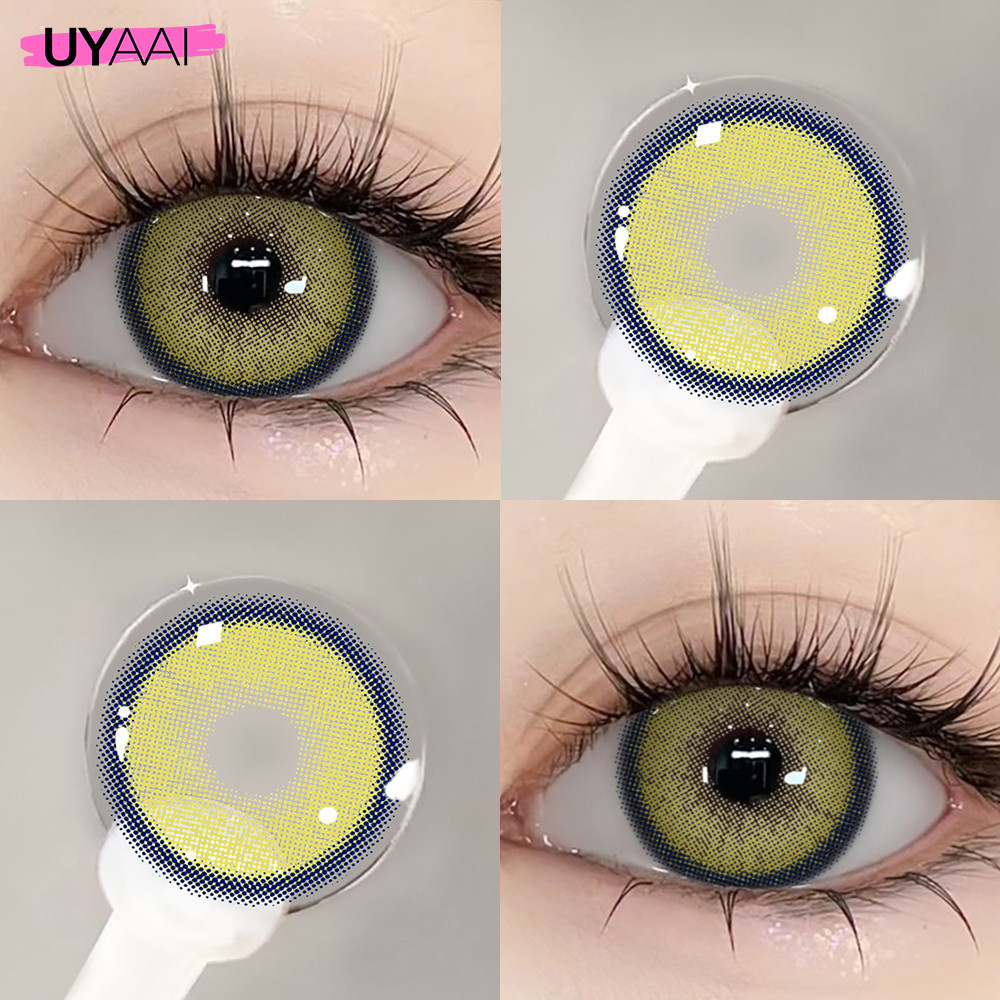 UYAAI 1 คู่คอนแทคเลนส์สี  X Flare รายเดือน ชุดคอนแทคเลนส์ รายเดือน ปริมาณน้ำ 42% Contact Lens 14.0mm