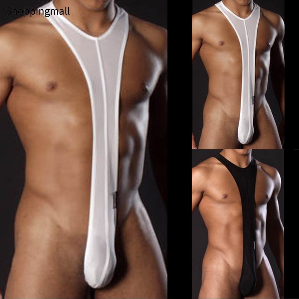 [สต็อก]Men Strap Backless Bodysuit Lingerie Jumpsuit เสื้อกล้ามบอดี้สูทชุดชั้นใน